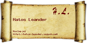 Hatos Leander névjegykártya