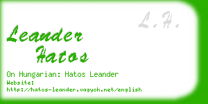 leander hatos business card